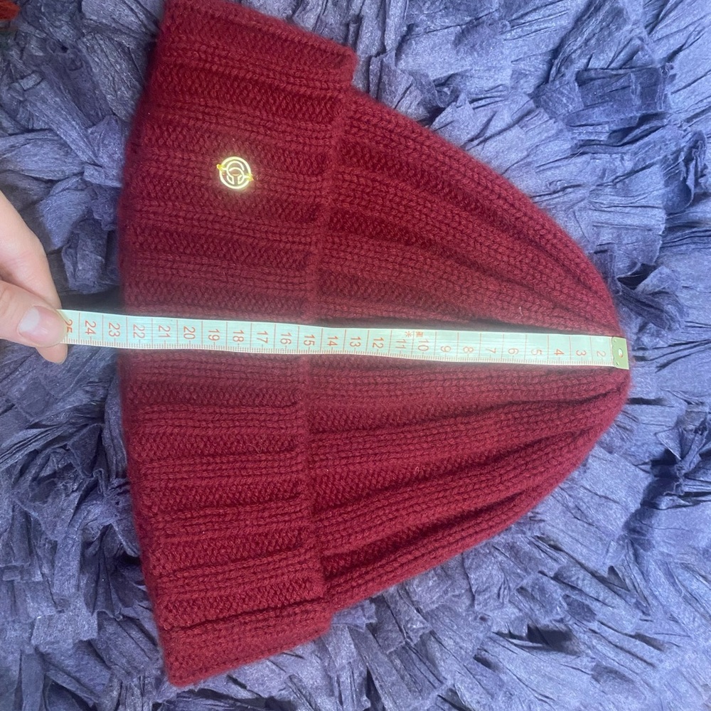 Chaos cashmere/wool hat and plaid scarf - Picture 5 of 7